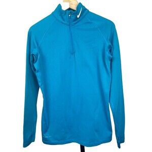 Nike Pro Combat Top Therma Dri Fit 1/4 Zip Pullover Thumbholes Medium Athletic‎